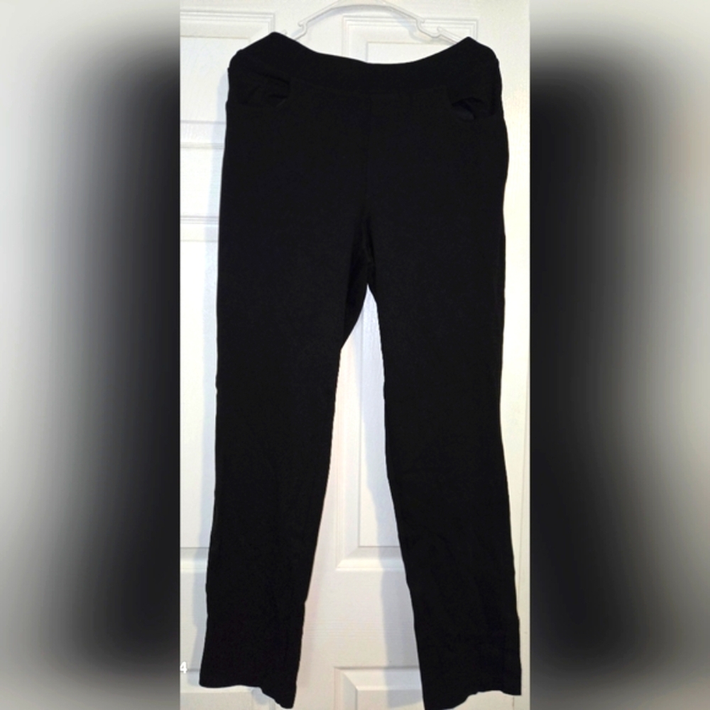 Belle by Kim Gravel Black Straight Leg Pants